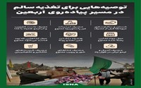پوسترهاس بهداشتی برای زائران به مناسبت پیاده روی اربعین حسینی